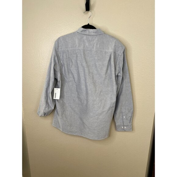 Sonoma Mens Perfect-Length Button-Down Shirt Castlerock Gray Standard Fit L NEW - Picture 7 of 8